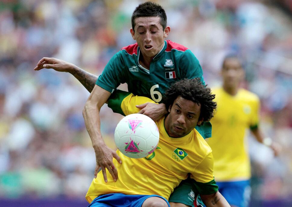 Herrera marcando a Marcelo