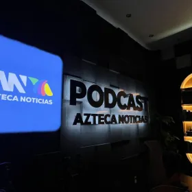 Una de las cabinas de Azteca Noticias Podcast en las instalaciones de TV Azteca