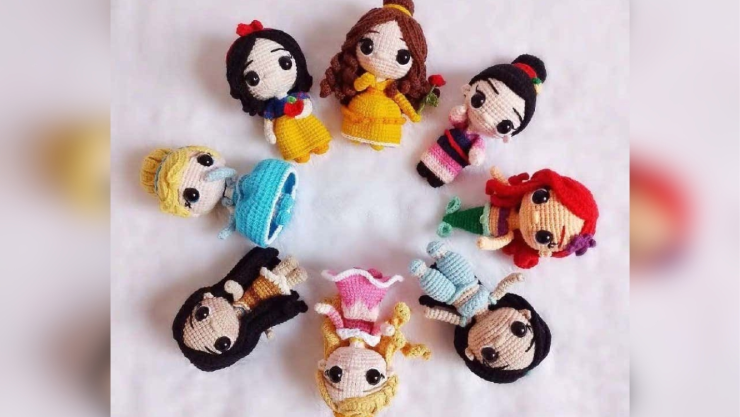 4 amigurumis de princesas Disney fáciles de hacer si apenas estás aprendiendo crochet