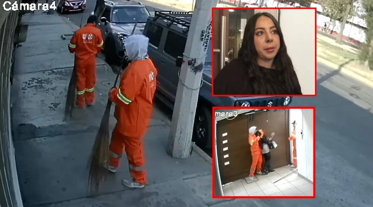 Video de falsos barrenderos en San Juan de Aragón asaltando a madre e hija en su casa.