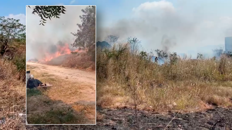 Fuerte incendio en predio sobre el Libramiento Norte alerta a los tuxtlecos