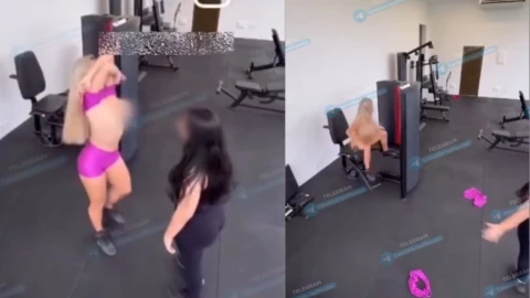 Mujer se desnuda en gym de Brasil