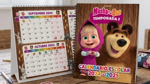 Calendario escolar Masha y el Oso