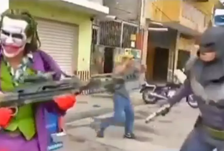 Batman y El Guasón en Ecuador