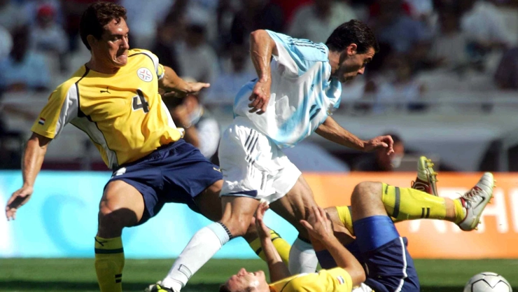 Carlos Gamarra con la selección de Paraguay