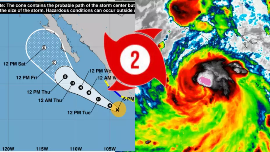 Esta es la ubicación EXACTA del huracán Flossie HOY, 1 de julio; evolucionará a categoría 2 este martes