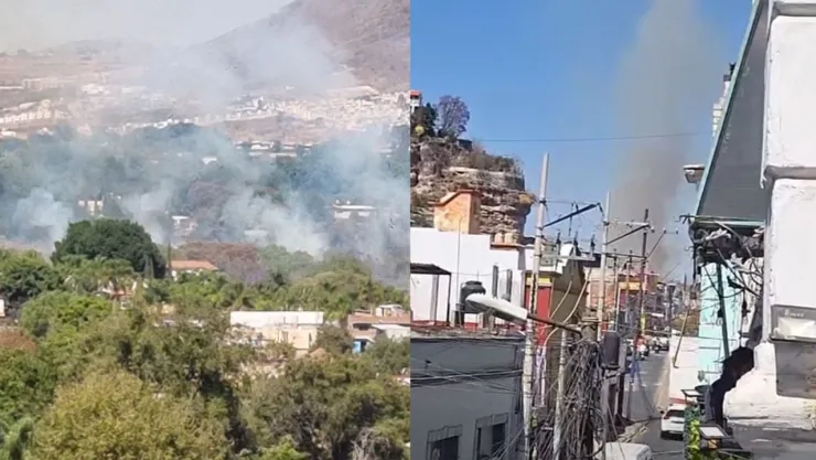 VIDEO: Captan gran columna de humo por incendio en Atlixco hoy domingo; esto se sabe