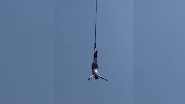 Cuerda de bungee se revienta
