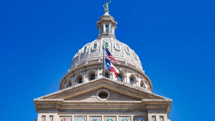 La cúpula del capitolio de Texas, en Austin.