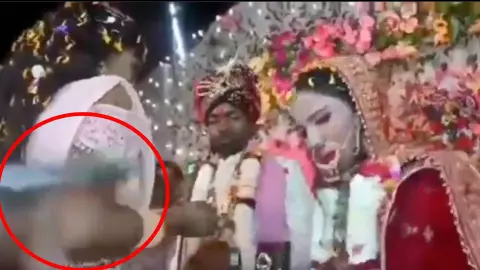 Novia es atacada a balazos en plena boda en la India; se presume que fue su amante (VIDEO)