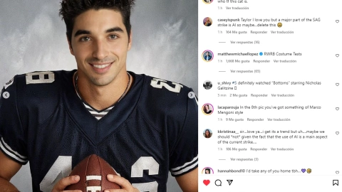 El actor Taylor Zakhar Perez se ha sumado al TREND VIRAL del ANUARIO de los años 90 con IA