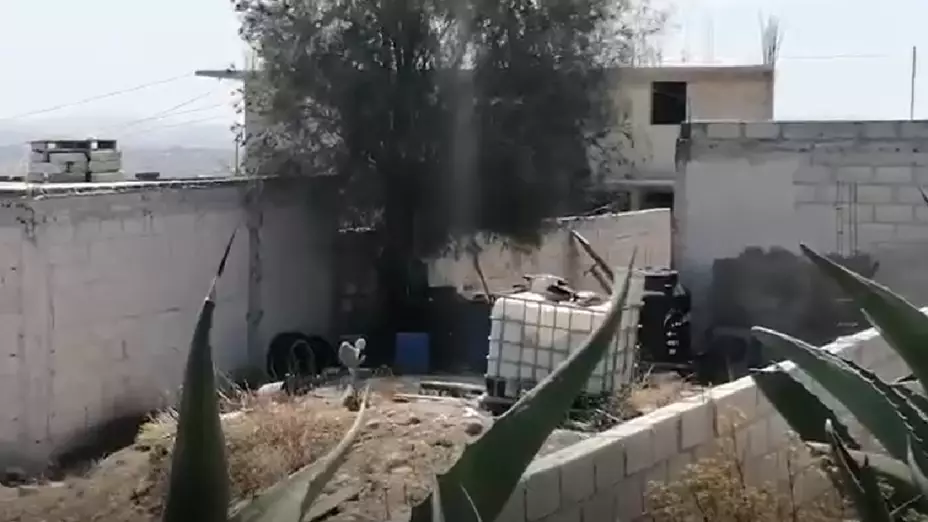 Por camioneta incendiada aseguran predio con huachicol Hidalgo.png