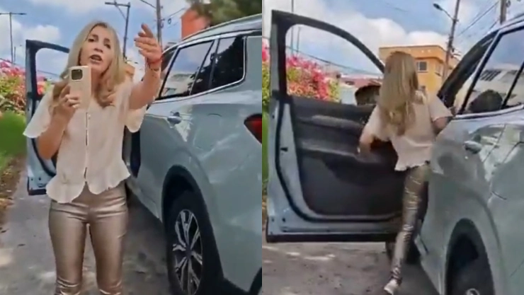 Exhiben a Diputada de Morena, Ana Miriam Ferráez, de huir tras choque con repartidor (VIDEO)