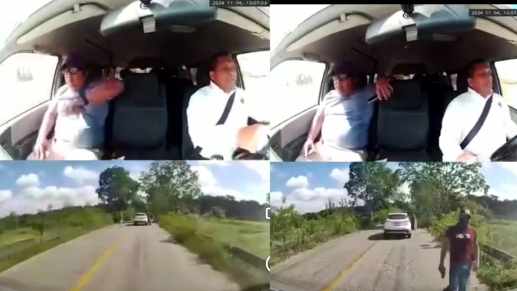 VIDEO asalto a camión en la ranchería Boquerón en Villahermosa, Tabasco