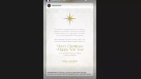 Raúl Rocha Cantú retoma texto de Miss Universo para desear feliz Navidad y Año Nuevo