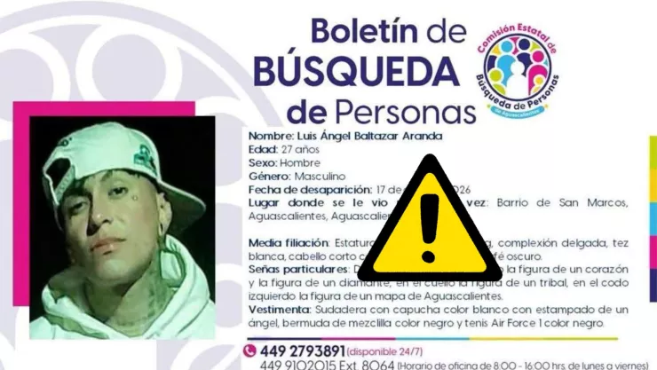 Personas desaparecidas en Aguascalientes: Estos son todos los datos de un hombre de 27 años desaparecido en el barrio de San Marcos, Aguascalientes 