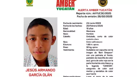 AL MOMENTO_ Activan Alerta Amber por desaparición del menor Jesús García en Yucatán