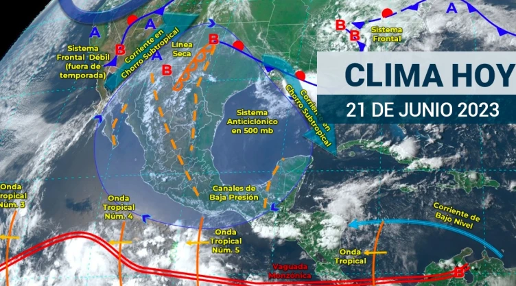 ¿En qué estados lloverá? Así será el clima en México este 21 de junio