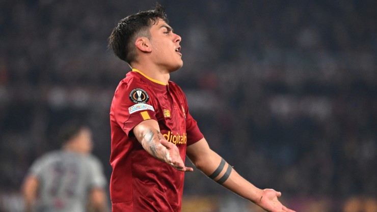 Paulo Dybala como jugador de la Roma