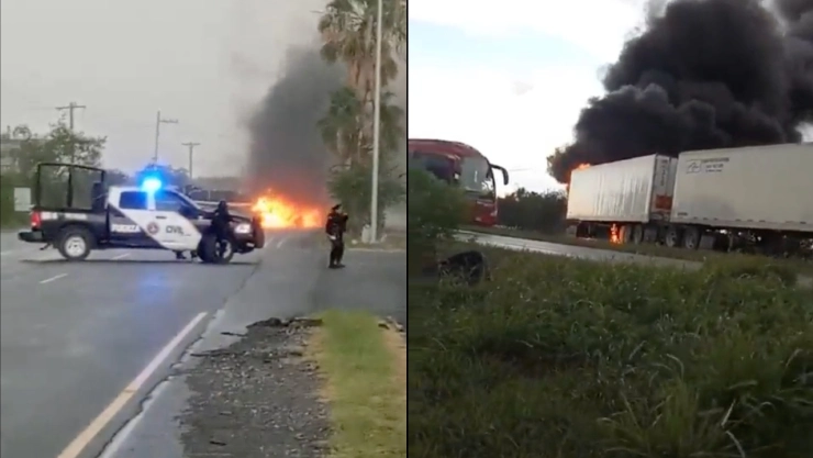 Reportan enfrentamiento y ‘narcobloqueos’ en municipios de Nuevo León