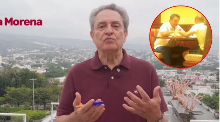 Pío López Obrador que fue grabado dando sobres amarillos, busca diputación en Tabasco con Morena.