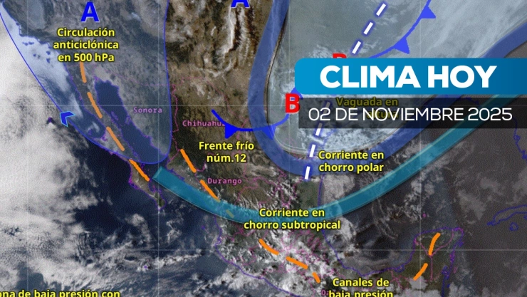 Clima en México 2 de noviembre 2025.