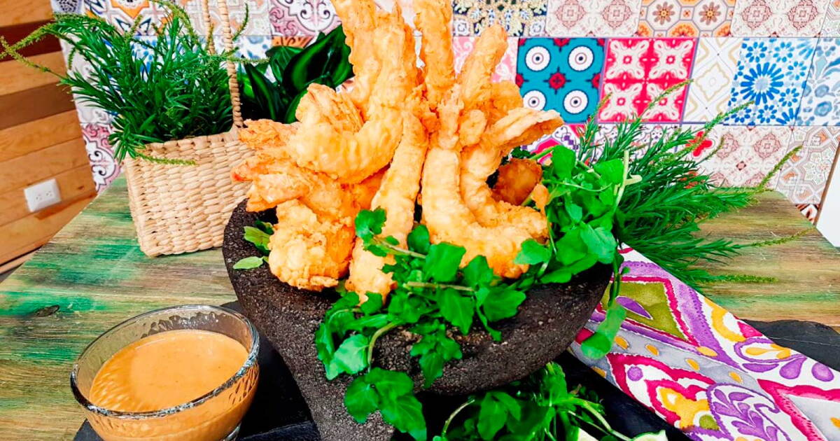 Camrones Roca Receta: Camarones roca con mayonesa sriracha