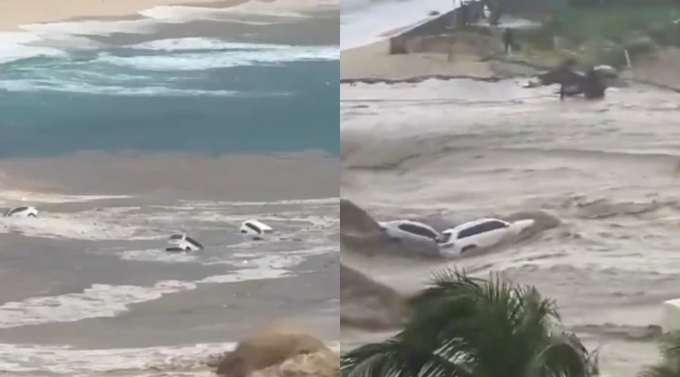 Tormenta tropical Vance provoca inundaciones en Baja California Sur, playas cerradas y transporte afectado