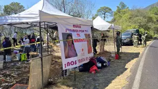 Zona acordonada para la búsqueda de Jael Monserrat