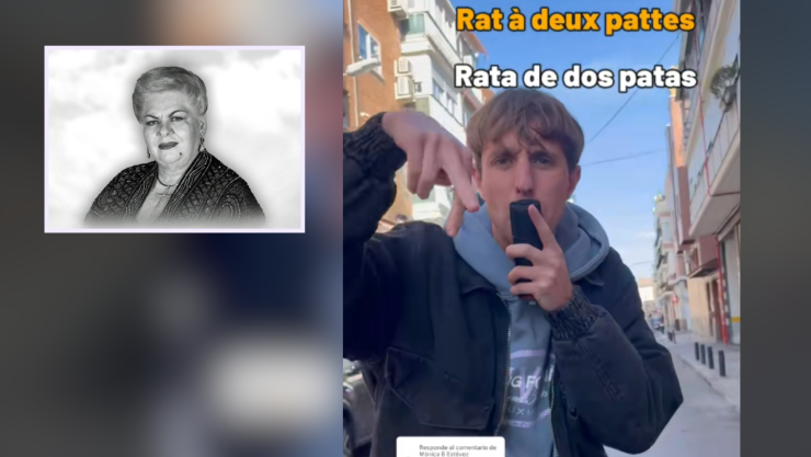 Rata de dos patas en francés