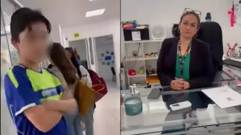 Madre reclama a directora por uniforme.