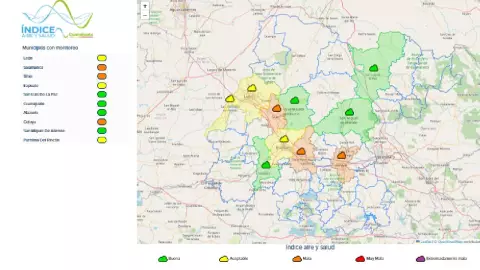 Calidad del aire en Guanajuato hoy 22 de febrero 2024