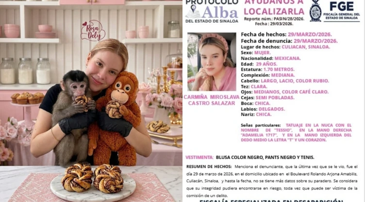 Secuestran a influencer Carmiña Castro en Culiacán, Sinaloa