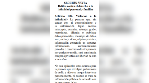 Artículo 178 de Código Penal de Ecuador