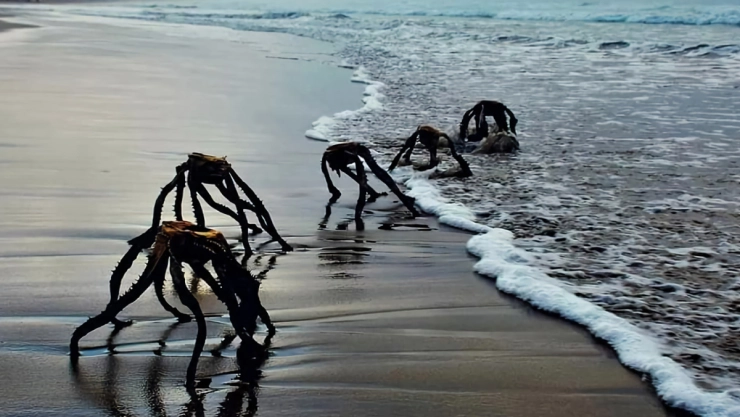 Extrañas criaturas salen del mar