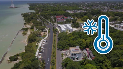 Clima en Chetumal HOY 10 de noviembre de 2025_ Frente Frío 13 atravesará la Península de Yucatán para llegar al Mar Caribe.webp