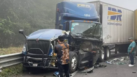 Accidentes por niebla en la autopista Acayucán-Coatzacoalcos