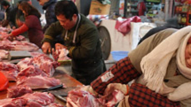 china mercado carne