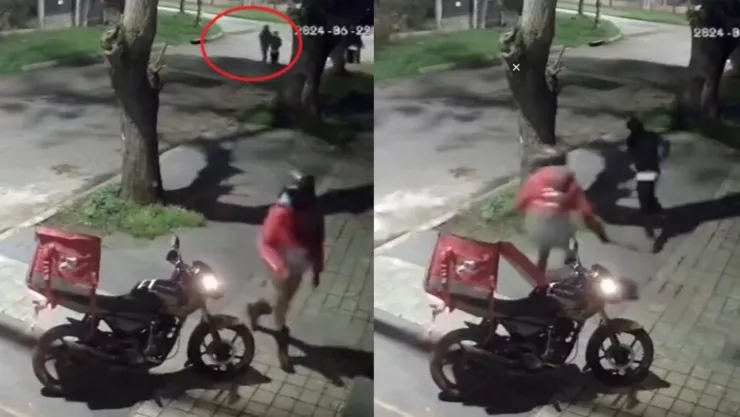 Repartidor de comida se defiende con un machete para no ser asaltado