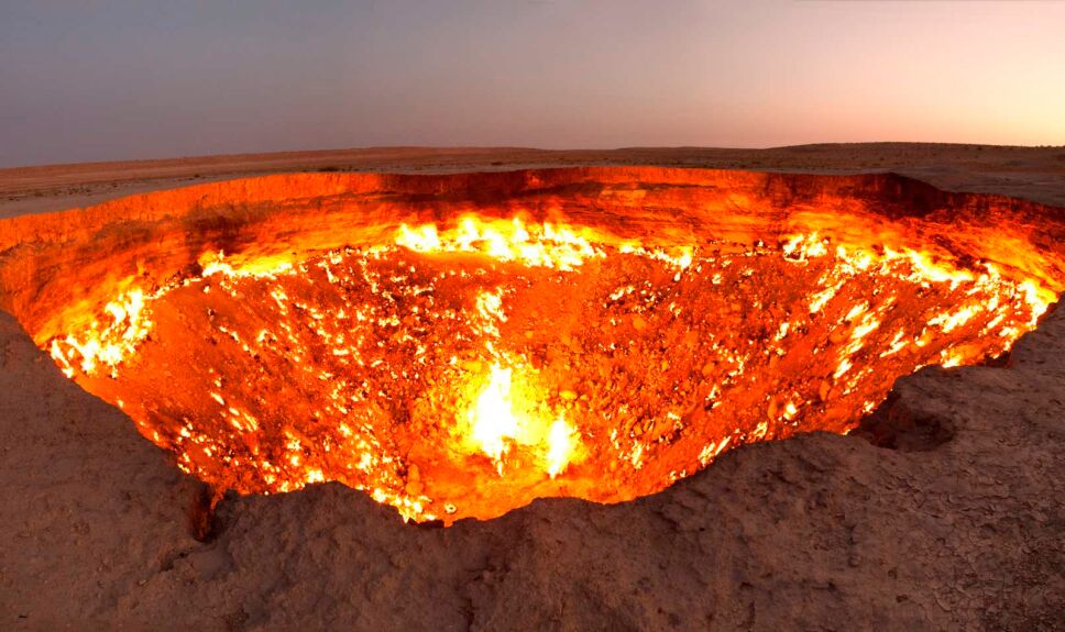 Puerta del infierno historia como