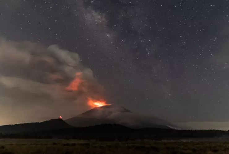 Semáforo de alerta volcánica del volcán Popocatépetl