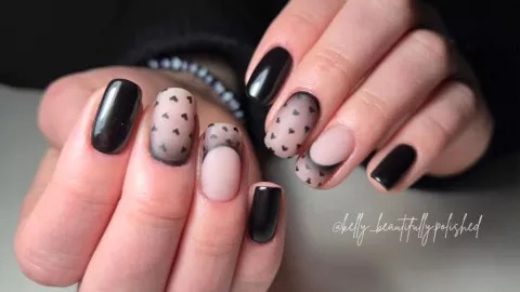 uñas dark 14 de febrero