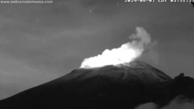 volcán popocatépetl hoy 7 agosto 2024