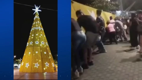 El desplome del árbol de Navidad dejó un muerto.