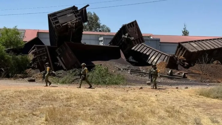 Tren descarrilado en aguascalientes