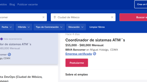 Vacante de ingeniero de 60 mil pesos