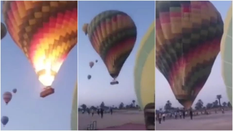 globo aerostático Egipto turistas