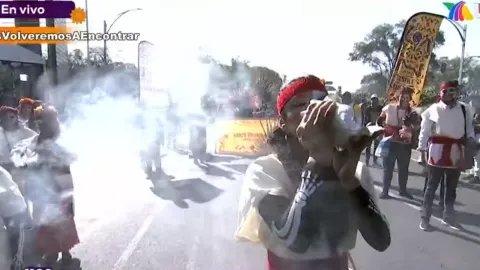 Los concheros inauguran el Desfile de Día de Muertos 2023 en CDMX