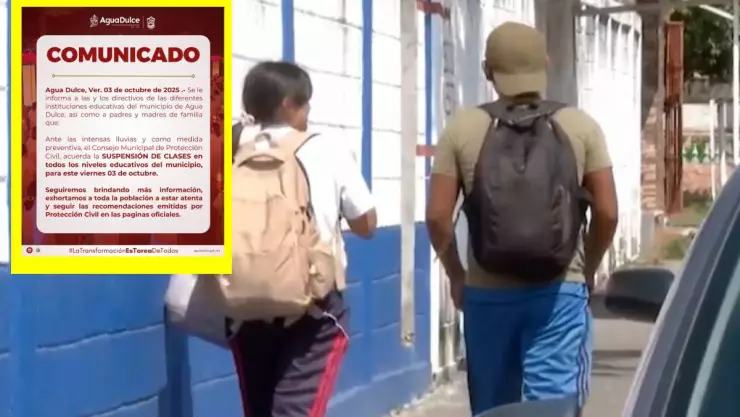 Suspensión de clases en Agua Dulce, Veracruz