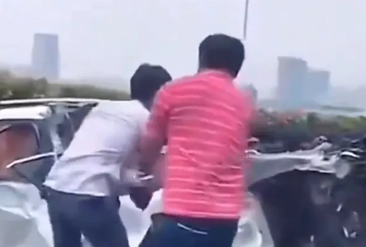 Violencia en la carretera: Video muestra agresión con martillo a prensado en accidente